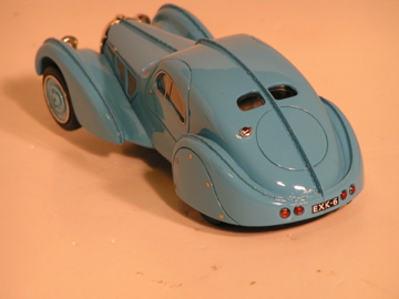 BACK VIEW OF THE BUGATTI ATLANTIC LE MANS 1937
