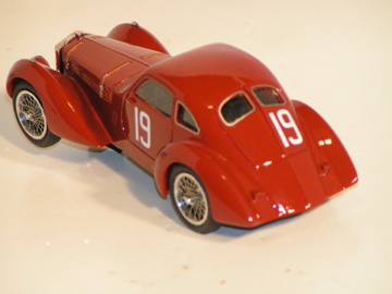 BACK VIEW OF THE 1/32 DELAGE LE MANS 1939