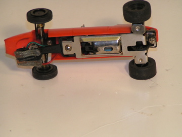 UNDERSIDE OF THE 1/32 FERRARI 158 F1.VERY RARE.