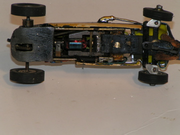 UNDERSIDE OF THE 1/32ND SCALE AUTO UNION 60S CLUB RACER.