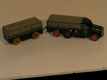 VIEW OF THE 1937 ELECTRIC TRUCK & TRAILER.VERY RARE