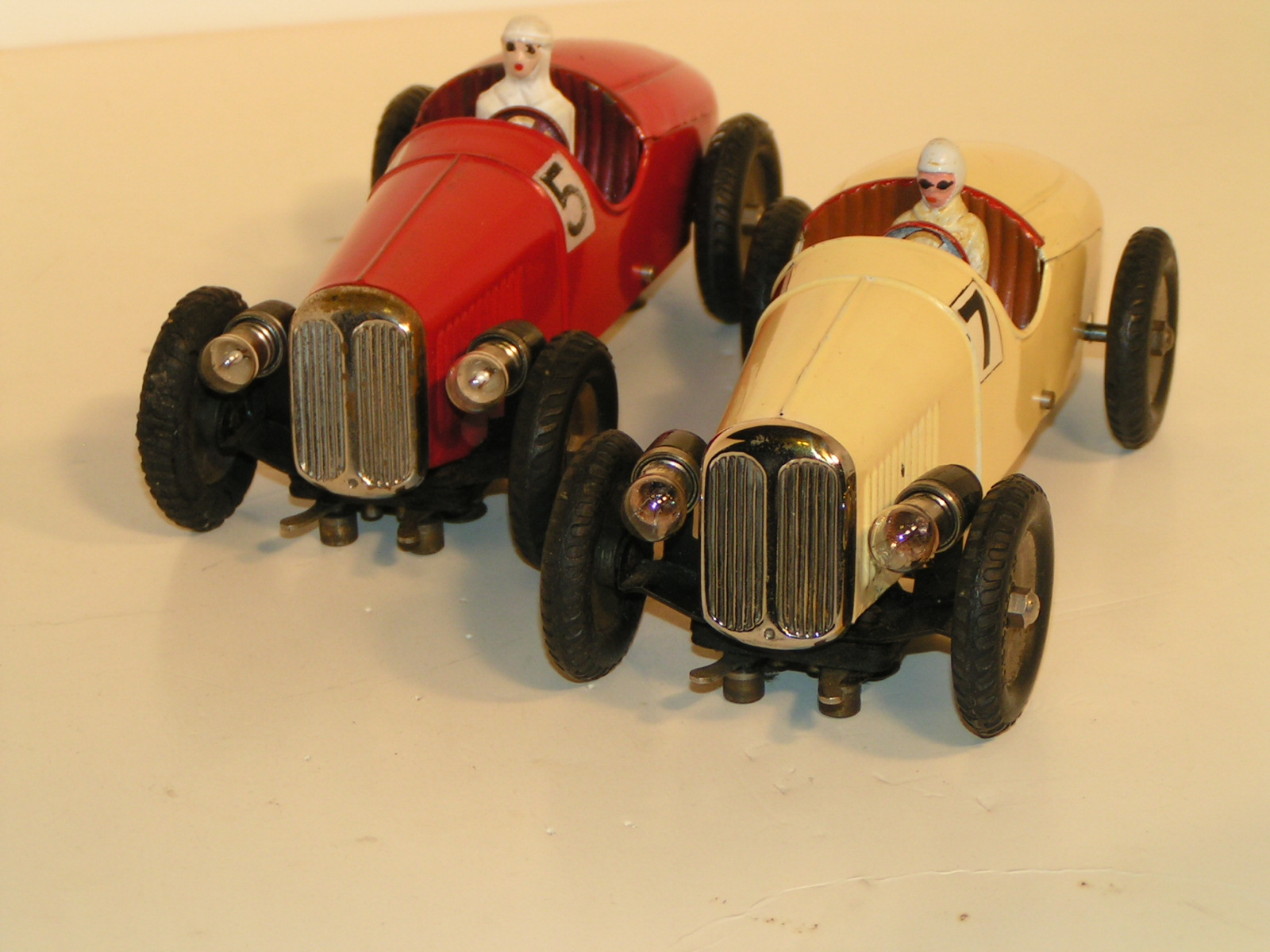 RED & OFF WHITE METAL BODIED ALFA ROMEO RAILCARS MADE IN 1934.VERY RARE