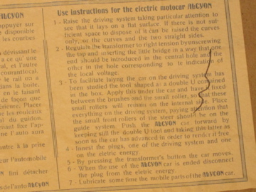 INSTRUCTIONS IN ENGLISH