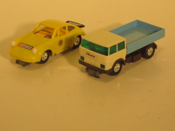 THE 1/32ND SCALE PORSCHE 911 & THE LIAZ TRUCK.