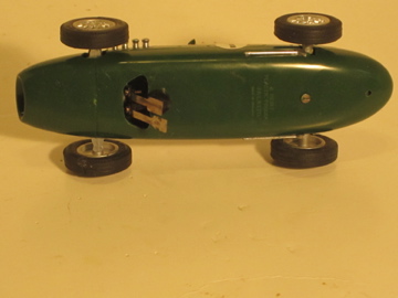 UNDERSIDE OF THE 1/24TH SCALE MERIT BODY CONNAUGHT TYPE B GP.