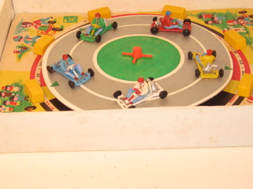 INTERIOR OF THE GO KART SET