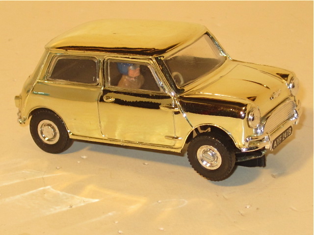 1/32ND SCALE GOLD PLATED MINI COOPER, 300 MADE . 