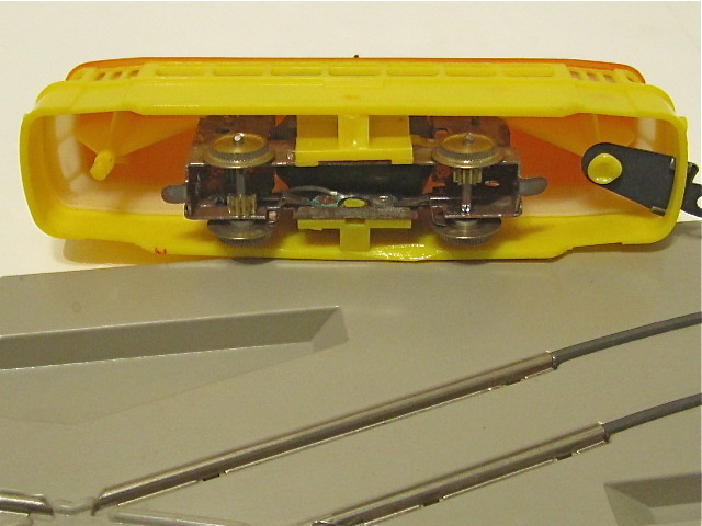 UNDERSIDE OF THE 1/43RD SCALE TRAM