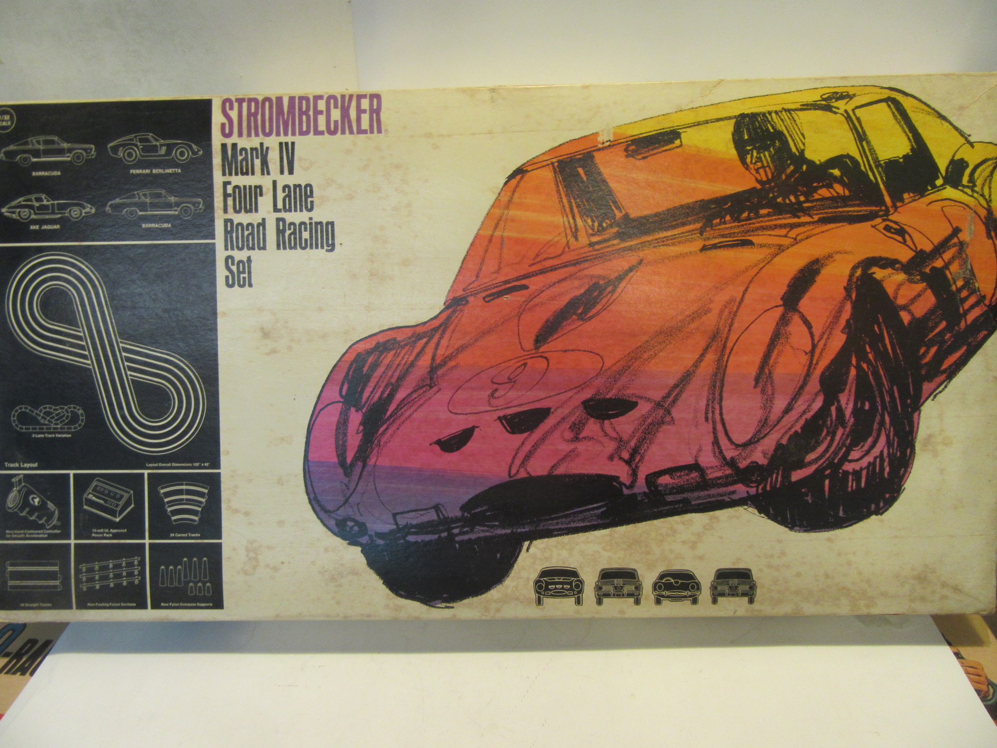 4 LANE 1/32ND SCALE MARK 4 SET .1966 RARE