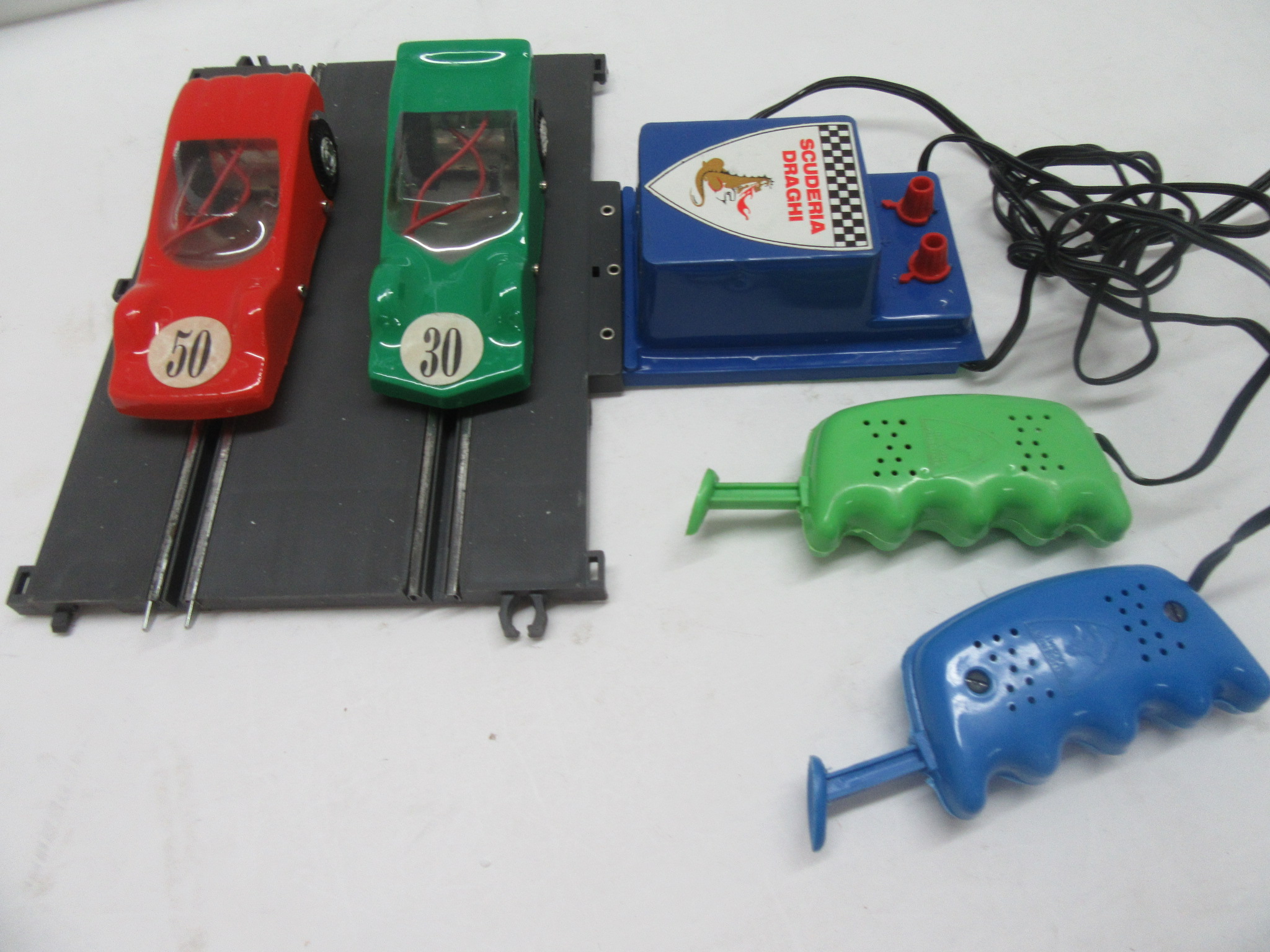 Thingies, track, transformer and controllers.