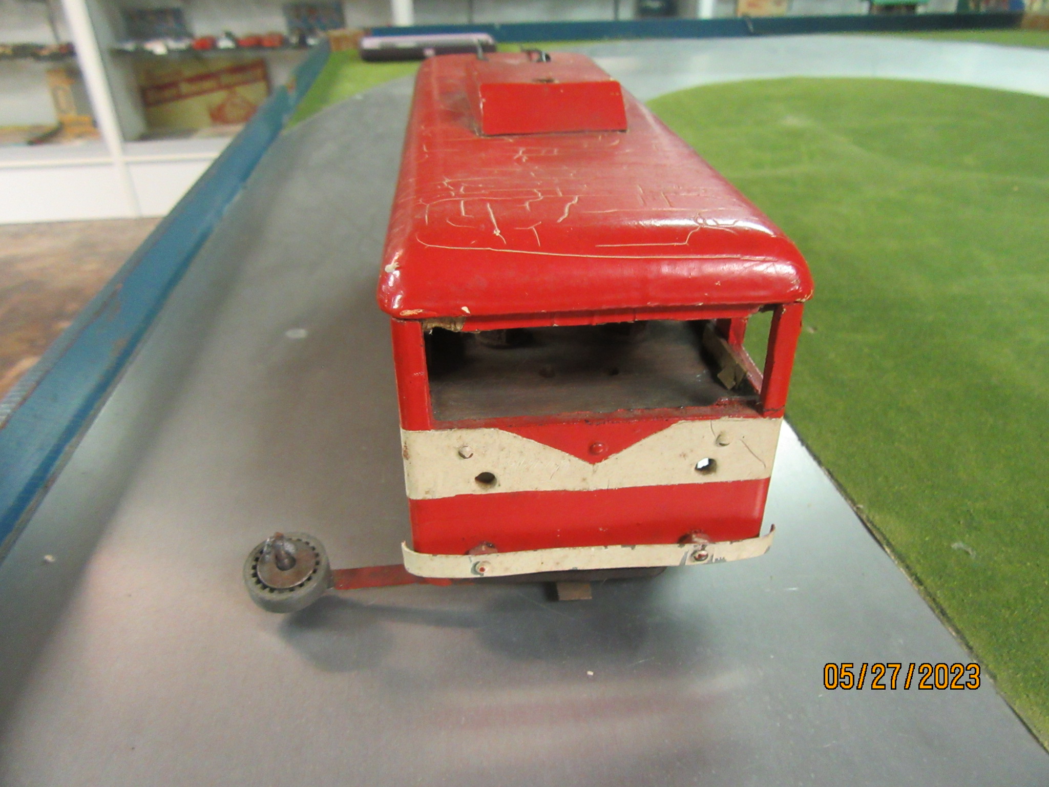 FRONT OF THE WOOD TROLLEY