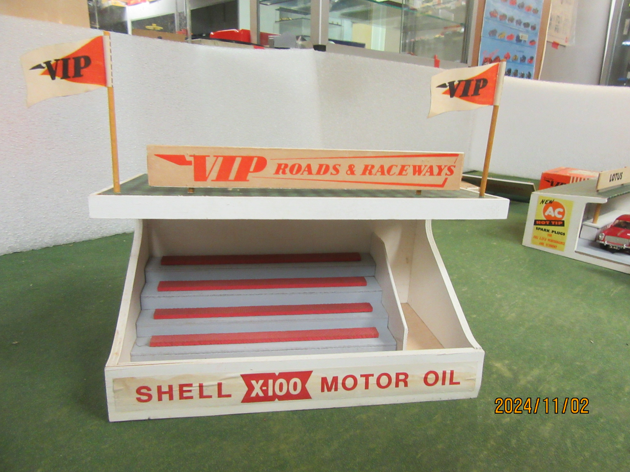 WOOD GRANDSTAND ASSEMBLED.1960