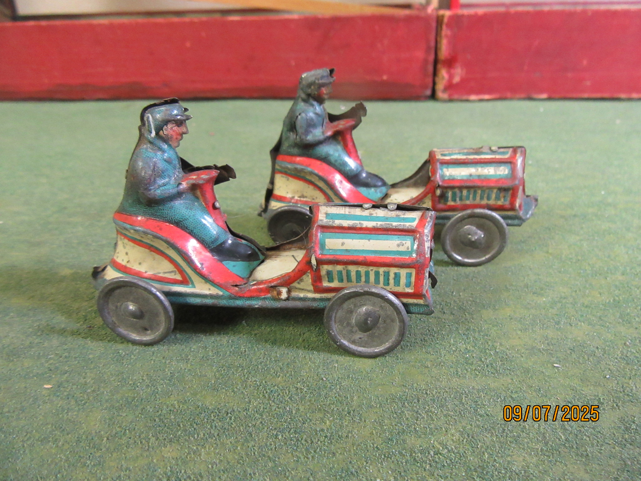 1905 RACE CARS 4 INCHES BY GEORG FRISHER OF GERMANY  