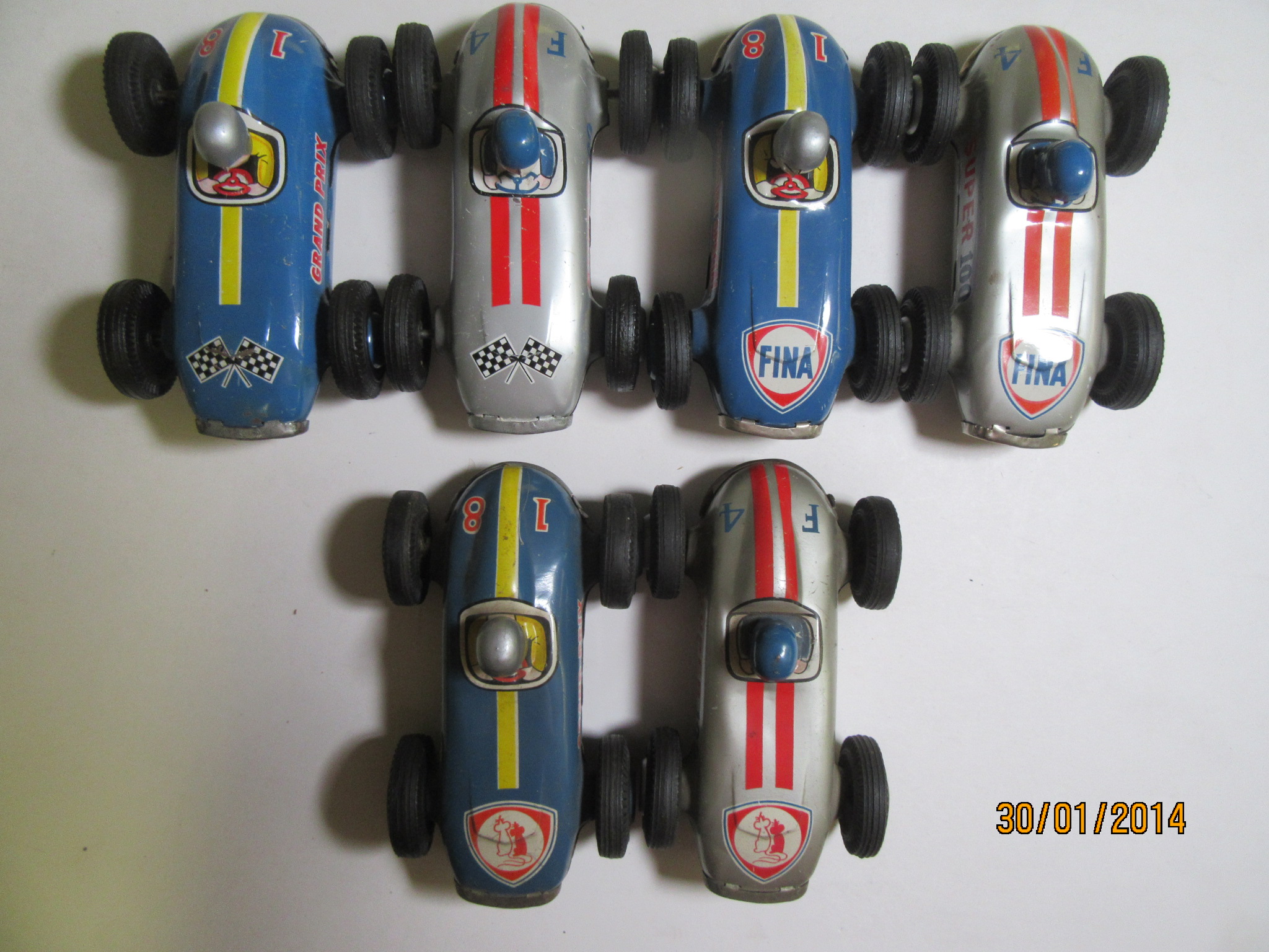 6 K TOYS TINPLATE CARS