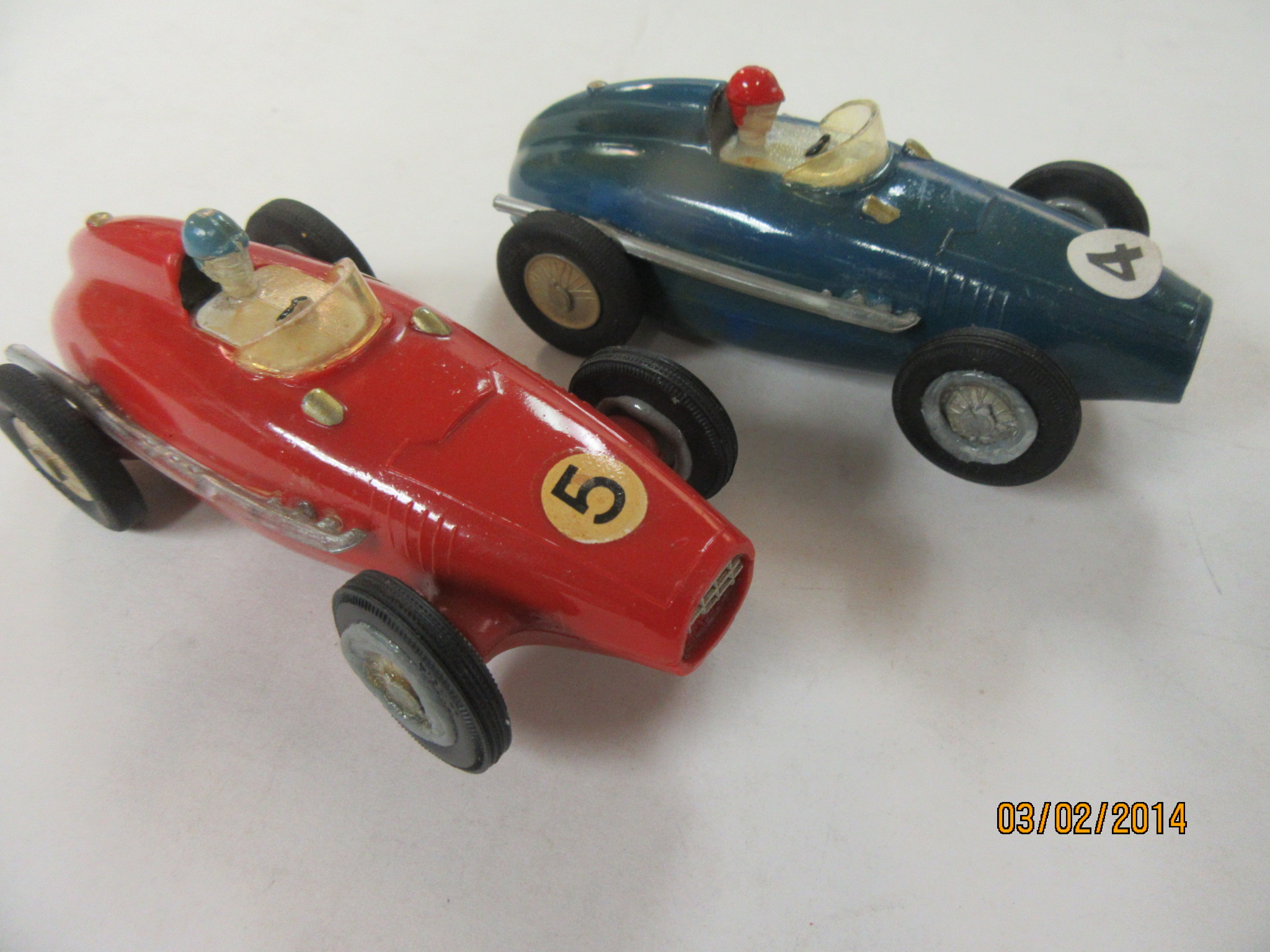 TWO 1/32ND SCALE FERRARI SUPERS WITH EXHAUST PIPES