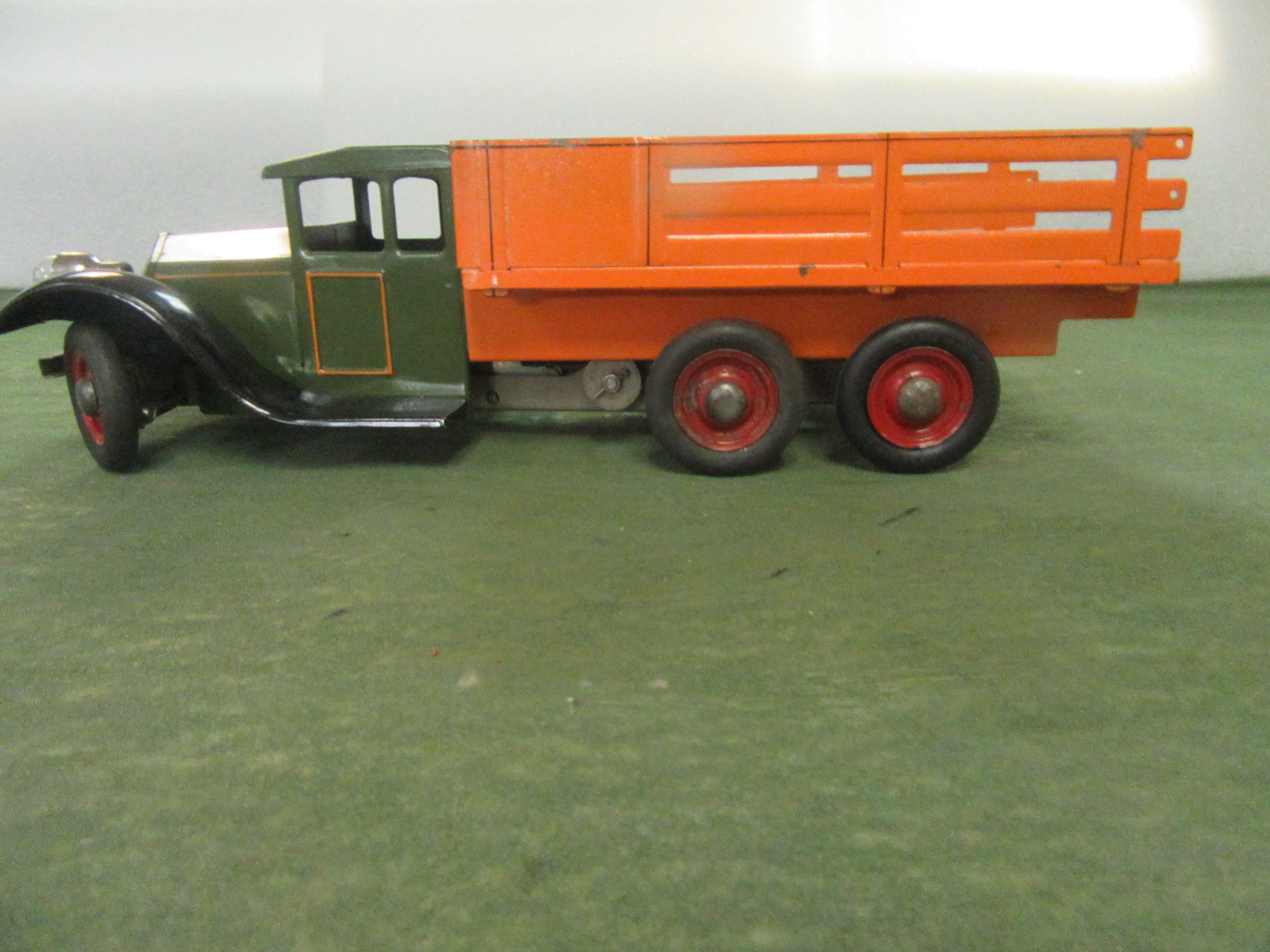 1931-33 STAKE BED TRUCK WITH ELECTRIC HEADLIGHTS LIGHTS. RARE
