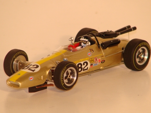 1/32ND SCALE LIMITED GOLD LOTUS 38 1965, RARE 15 OF 30.MADE EXCLUSIVELY FOR THE PENDLE SLOT RACING CONVENTION 2006