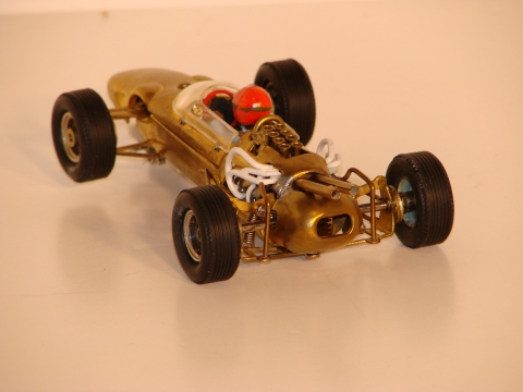 BACK VIEW OF THE 1/24TH SCALE BRASS BODY LOTUS FORD 1963