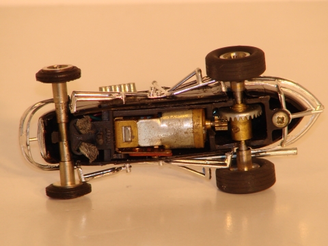 BOTTOM OF THE 1/32ND SCALE KURTIS KRAFT OFFENHAUSER MIDGET