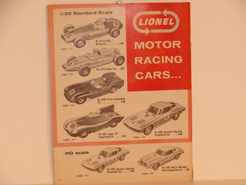 CATALOG PAGE SHOWING 1/32 CARS