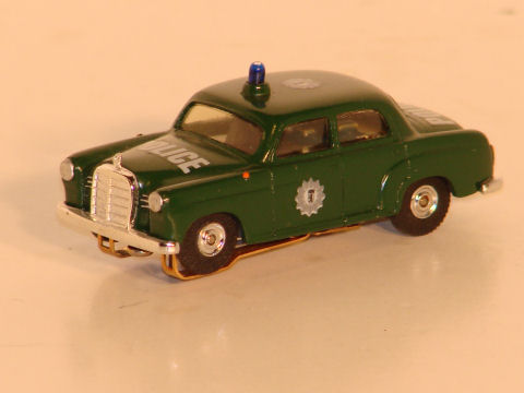 HO SCALE MERCEDES 180 D POLICE CAR