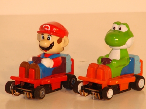 SLOT CARS FOR THE SUPER MARIO SETS.