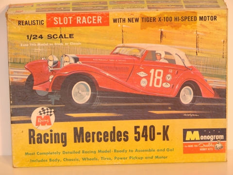 BOX TOP FOR THE 1/24TH SCALE MERCEDES 540-K. MIB 