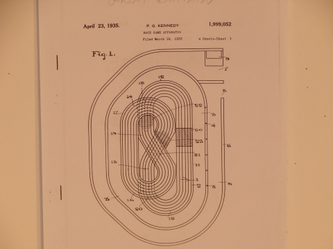 TRACK LAYOUT SHOWING THE ENTRANCE ,THE 6 LANES & THE PUSH BUTTON CONTROLS